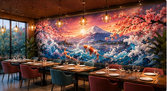 Bespoke restaurant mural