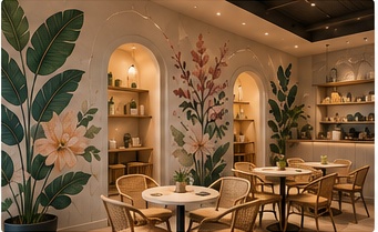 Restaurant mural