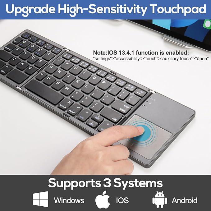 Folding Arabic and English Bluetooth Keyboard