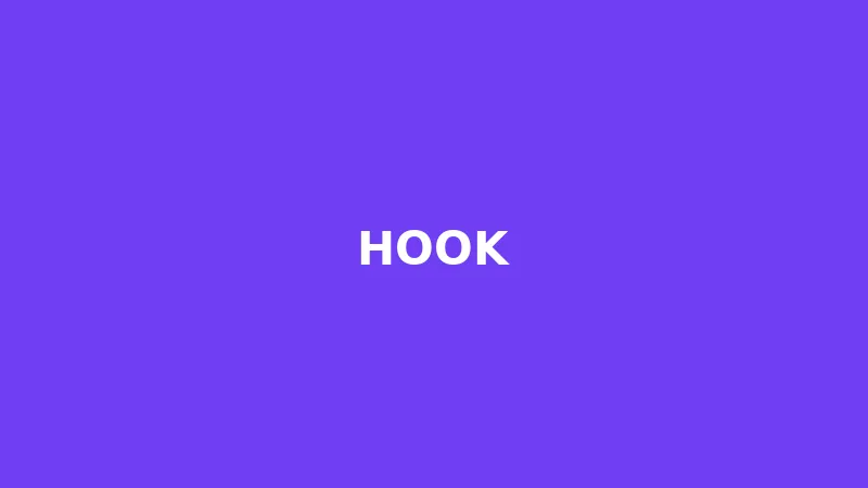 Hook frame