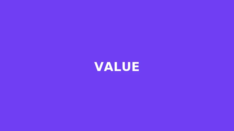 Value frame