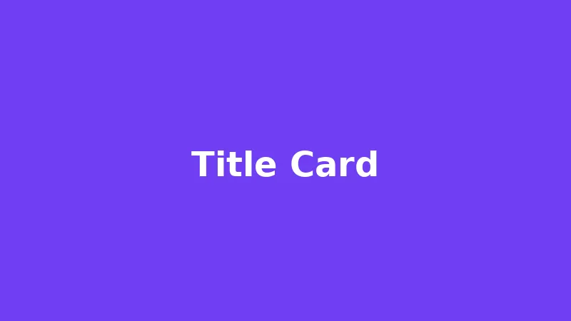 Title card